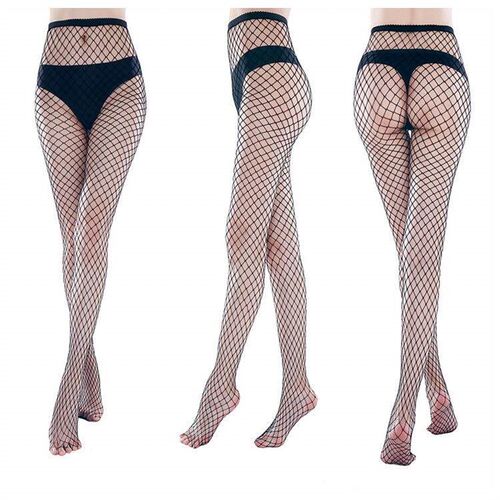 Nude Black Women Fishnet Net Stocking Hoise Pantyhose Tights
