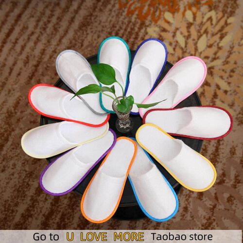 20 pairs Line Simple Slippers Men Women Hotel Travel Spa Por