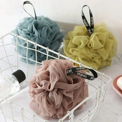 Soft Mesh Bath Sponge Balls Nylon Cleaning Brush Shower Puff