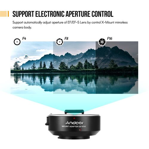 EF-FX Auto Focus Lens Mount Adapter Ring for Canon EF/EF-S M