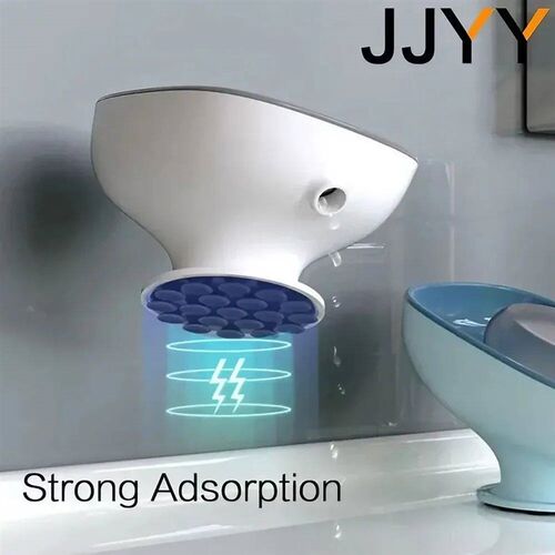 Double Layer Soap Dish Suction Cup Bathroom Organizer Holder