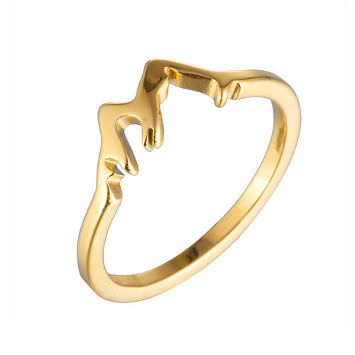 304L Stainless Steel Ring Mountain Shape Thin Ring Ring Wome