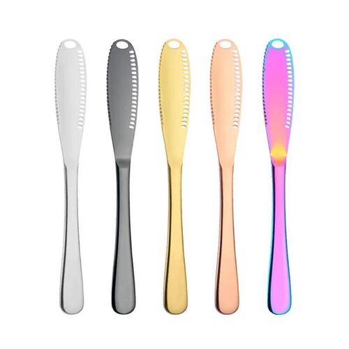 Multifunction Butter Knife with Hole Cheese Dessert Jam Knif