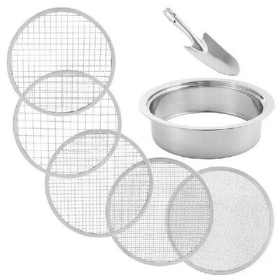 Compost Sifter Stainless Steel Sand Sifter Soil Sieve 5