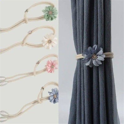 2PCS New Flower Shape Curtain Tiebacks Pin Design Home