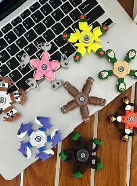 Italian Brainrot Tung Fidget Spinner Chain Toy Deformed Anti
