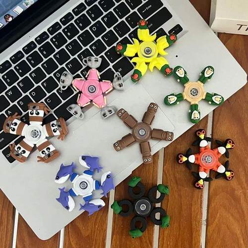 Italian Brainrot Tung Fidget Spinner Chain Toy Deformed Anti