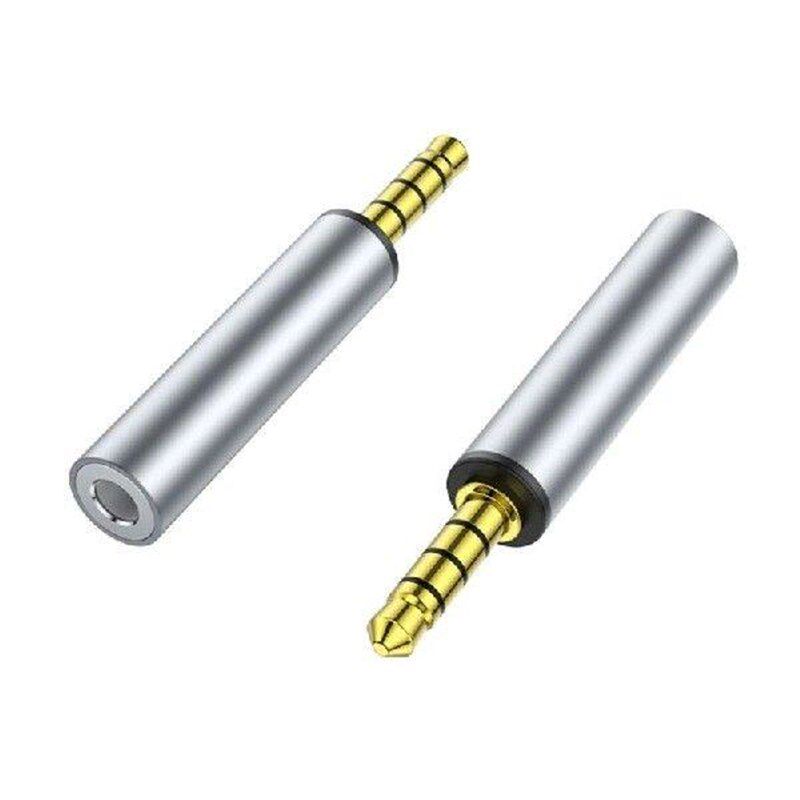 Straight/Elbow Adapter 3.5mm AUX Coupler Female Male Stereo - 实物图
