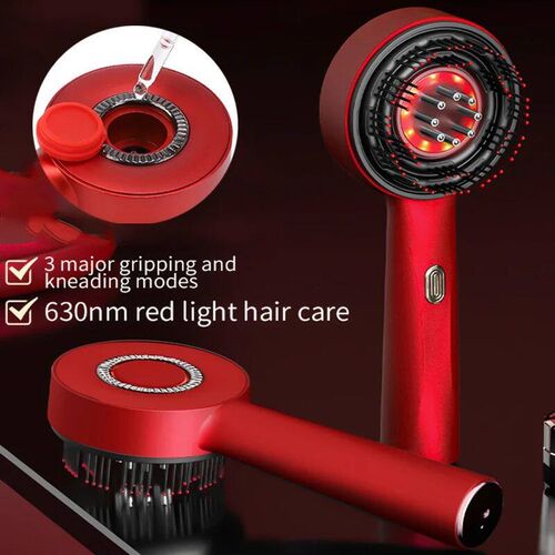 Electric Massage Comb Vibration Red Light Therapy Hair Growt