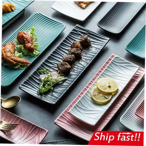 ceramic dessert tray creative dish sushi plate baking oven