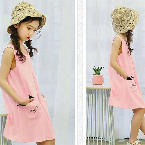 Summer New Girls Vest Princess Dress Childrens Dress Summer