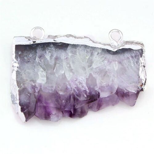 Natural amethyst agate pendant amethyst crystal cluster crys