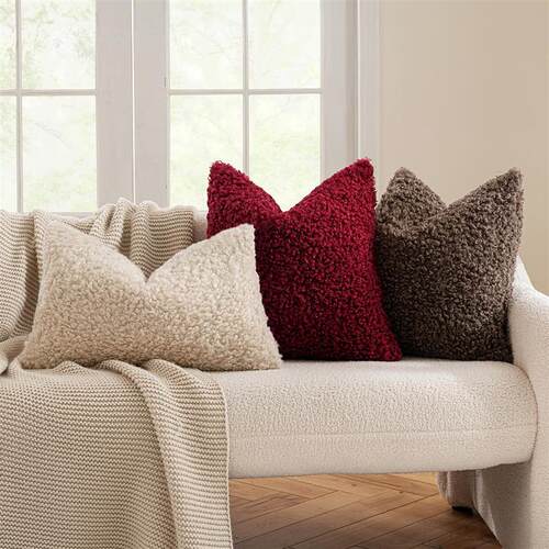 Lamb Fur Cushion Covering for Sofas Throw Pillow Home Decor
