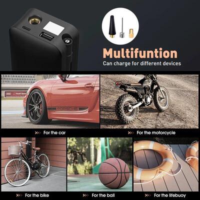 CARSUN Rechargeable Air Pump Tire Inflator Portable Compress