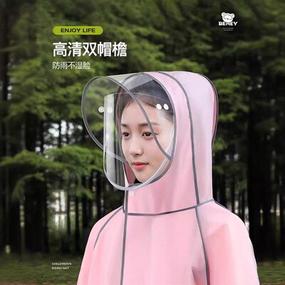 Children raincoat schoolbag kindergarten students poncho