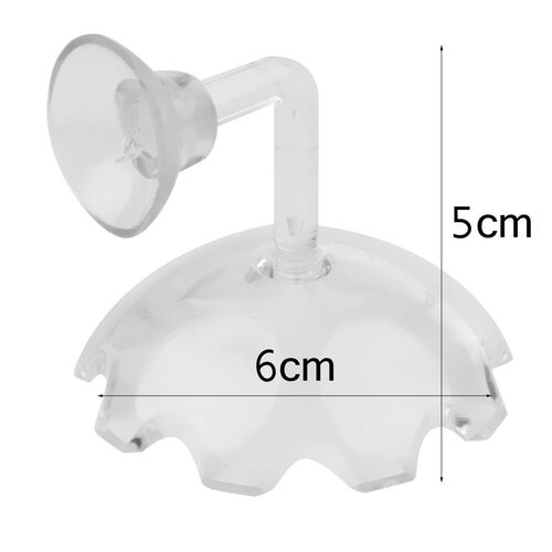 Aquarium Fish Tank Shrimp Food Feeder Clear Glass Feeding Tu