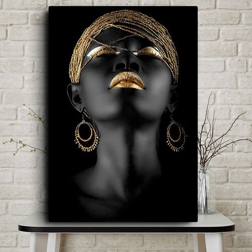Wall Art Picture for living room Contemplator Black African