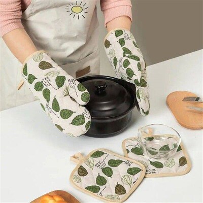 Oven Mitts And Pot Holders Set Heat Resistance Up to 500