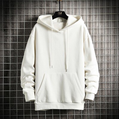 Men s Hoodie Streetwear Hip Hop Sweatshirts 情侣纯色连帽卫衣