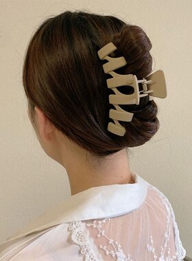 发夹Hot Sale Solid Color Claw Clip Large Barrette Crab Hair