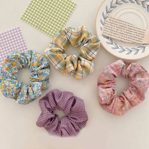 1PC Chiffon Scrunchies Hair Ties Accessories Scrunchie Ornam
