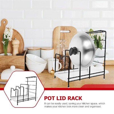 Chopping Board Pot Lid Rack Storage ganizer for Corner