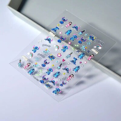 Cute  Lilo & Stith Nail Art ers, Beautiful Kids Embossing er