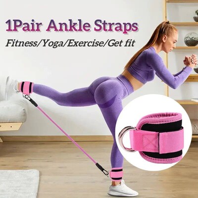 1/2pcs Ankle Straps 2 D-ring Adjustable Ankle Weight Bearing