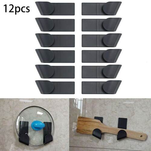12pcs Pot Lid Holder Wall-Mounted Hanging Rack Kitchen Organ