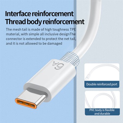 6A 66W USB C Type-C Super Fast Charging Cable Charger Phone