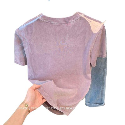 New Summer Loose Slimming Large Size Womens Clothing Chubby