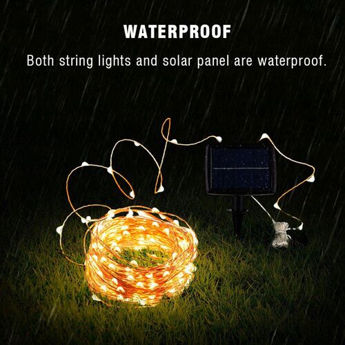 7m/12m/22m/32m LED Solar Light Garland Outdoor Garden Fairy