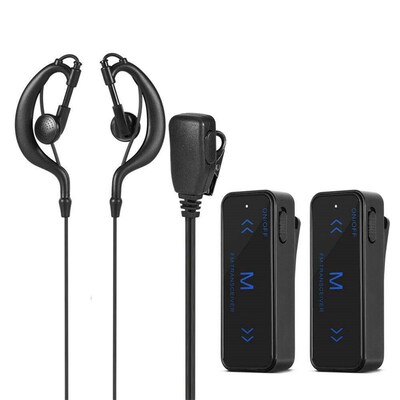 Mini Walkie Talkie Kit 2-Way FM Radio Transceiver with 2 Hea