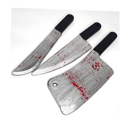 Halloween prank simulation plastic kitchen knife blood knif