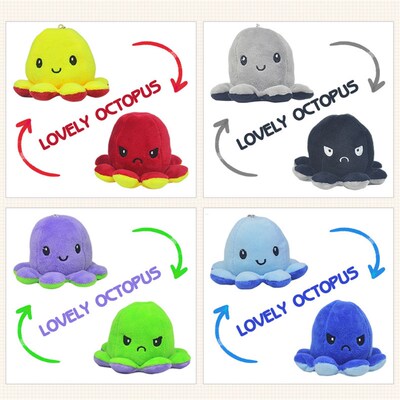 Octopus pendant double face flip small same little Octopus d