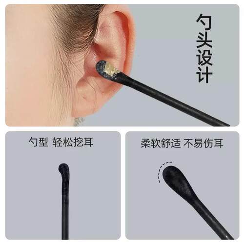 Painless Ear Cleaning, Dual-Headed Cotton Swabs for Ear Wax