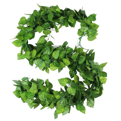 Artificial flowers simulation cane grape leaves off the