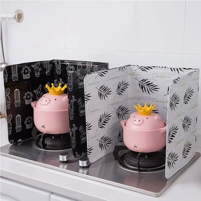 Aluminum Foldable Kitchen Gas Stove Baffle Plate Kitchen Fry