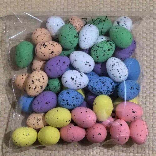 50pcs foam easter eggs colorful fake eggs for easter di