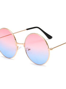 2020 Retro Round Pink Sunglasses Woman Brand Designer Sun Gl