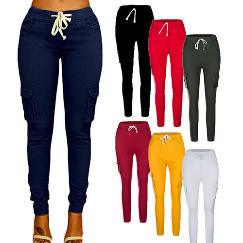Ogilvy Mather 2020 Spring Lace Up Waist Casual Women Pants S