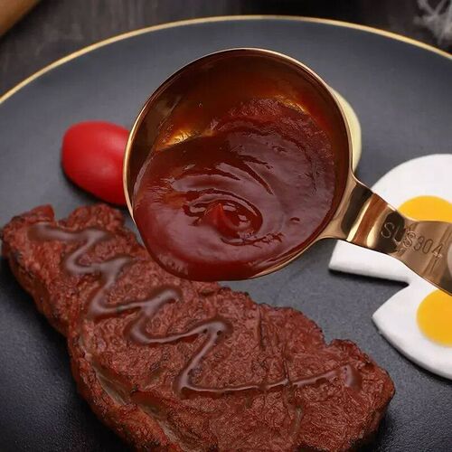 2pcs 304 Stainless Steel Korean Sauce Spoon Hangable Chopsti