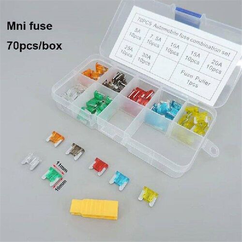 70pcs/box Mini Blade Fuses Auto Car Truck Assortment short