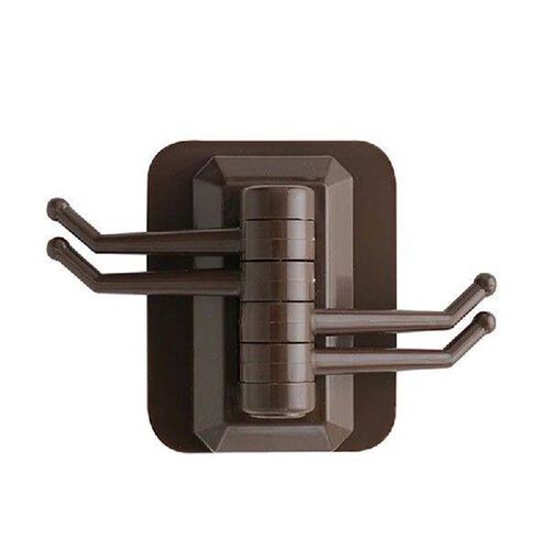 Rotating Hook Self-adhesive Towel Rack Bathroom Wall Shelf