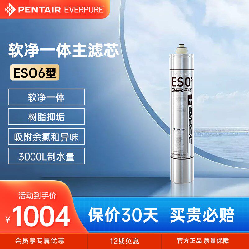 爱惠浦净水器主滤芯通用直饮除水垢净水机软净一体过滤器耗材ESO6