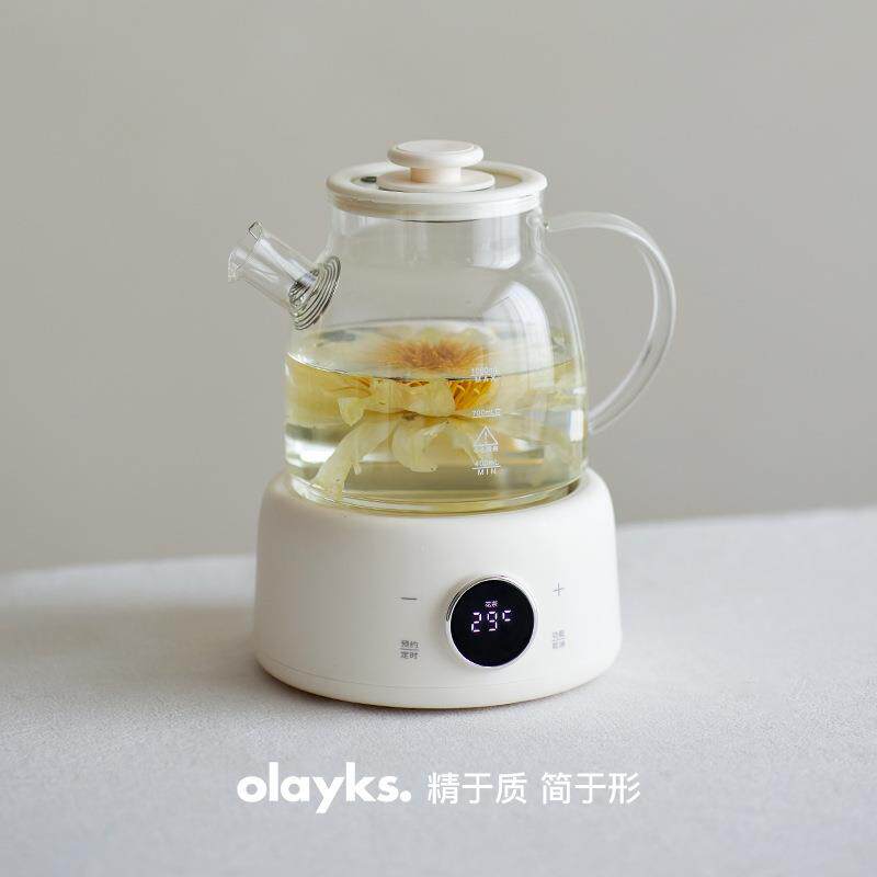 olayks立时欧莱克养生壶家用多功能迷你花茶全玻璃恒温煮茶烧水壶