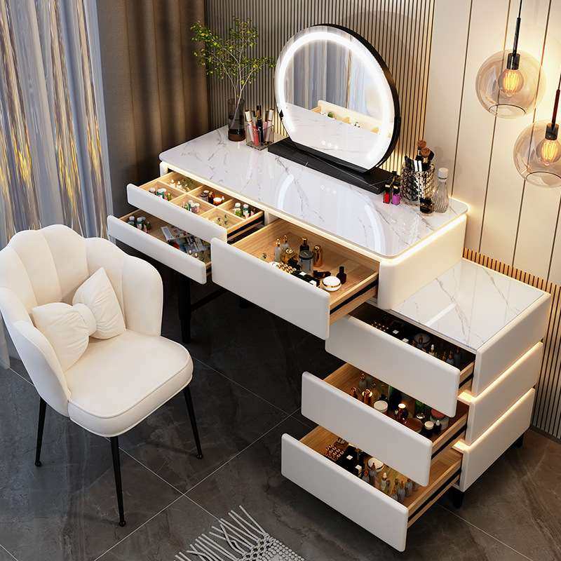 实木岩板梳妆台奶油风全实木斗柜现代简约收纳柜化妆台一体化妆桌,3C数码配件,其它配件,淘宝优惠券,粉丝福利购,淘宝优惠卷