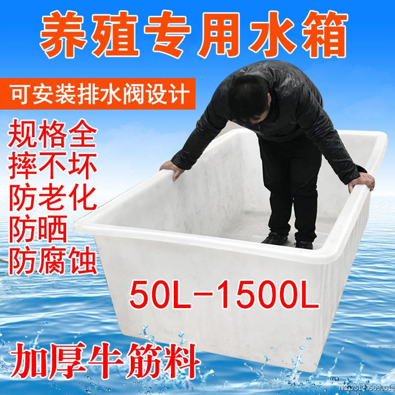加厚牛筋塑料水箱长方形家用水缸大号水产养殖箱养鱼养龟盆储水桶