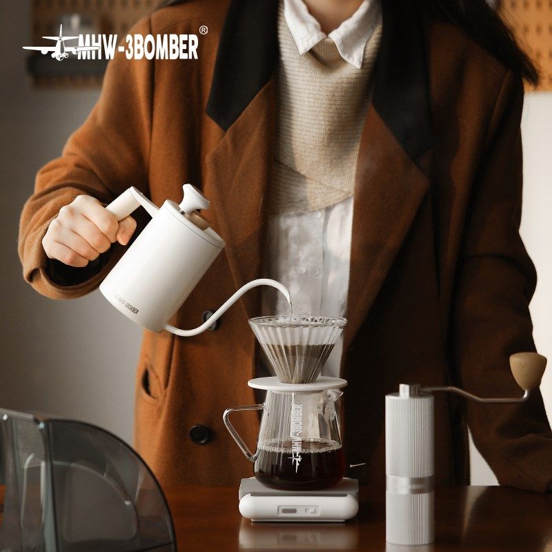 MHW-3BOMBER轰炸机手冲咖啡壶套装 滤杯磨豆机分享壶冲泡咖啡器具