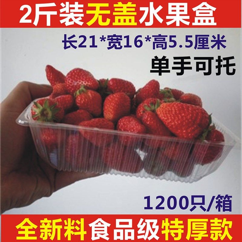 一次性透明塑料水果盒子草莓包装盒无盖烤鸭果蔬盒糕点榴莲果切盒